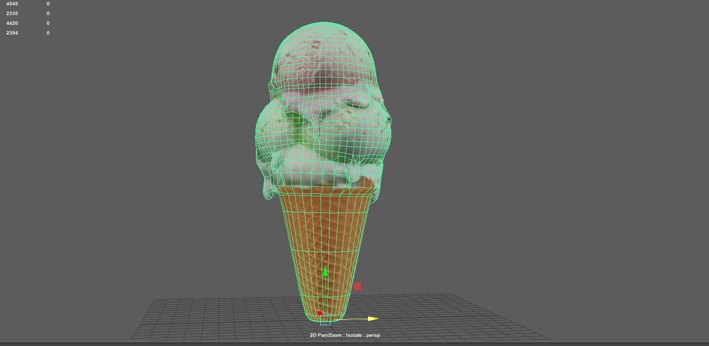 ice Cream Cone V01 Game AR VR Metaverse Ready  Low-poly 3D model_6