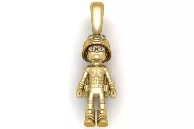 ROBOT BOY PENDANT 3D PRINTABLE MODEL 