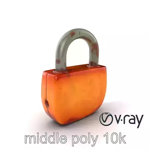 Rusted Metal Lock model pack Low-poly 3D model