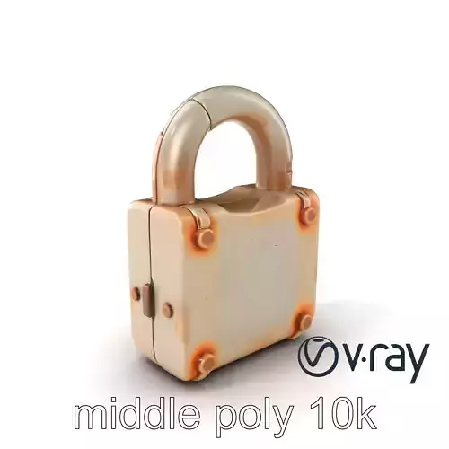 Rusted Padlock Model Pack for Rustic Environments Low-poly 3D model