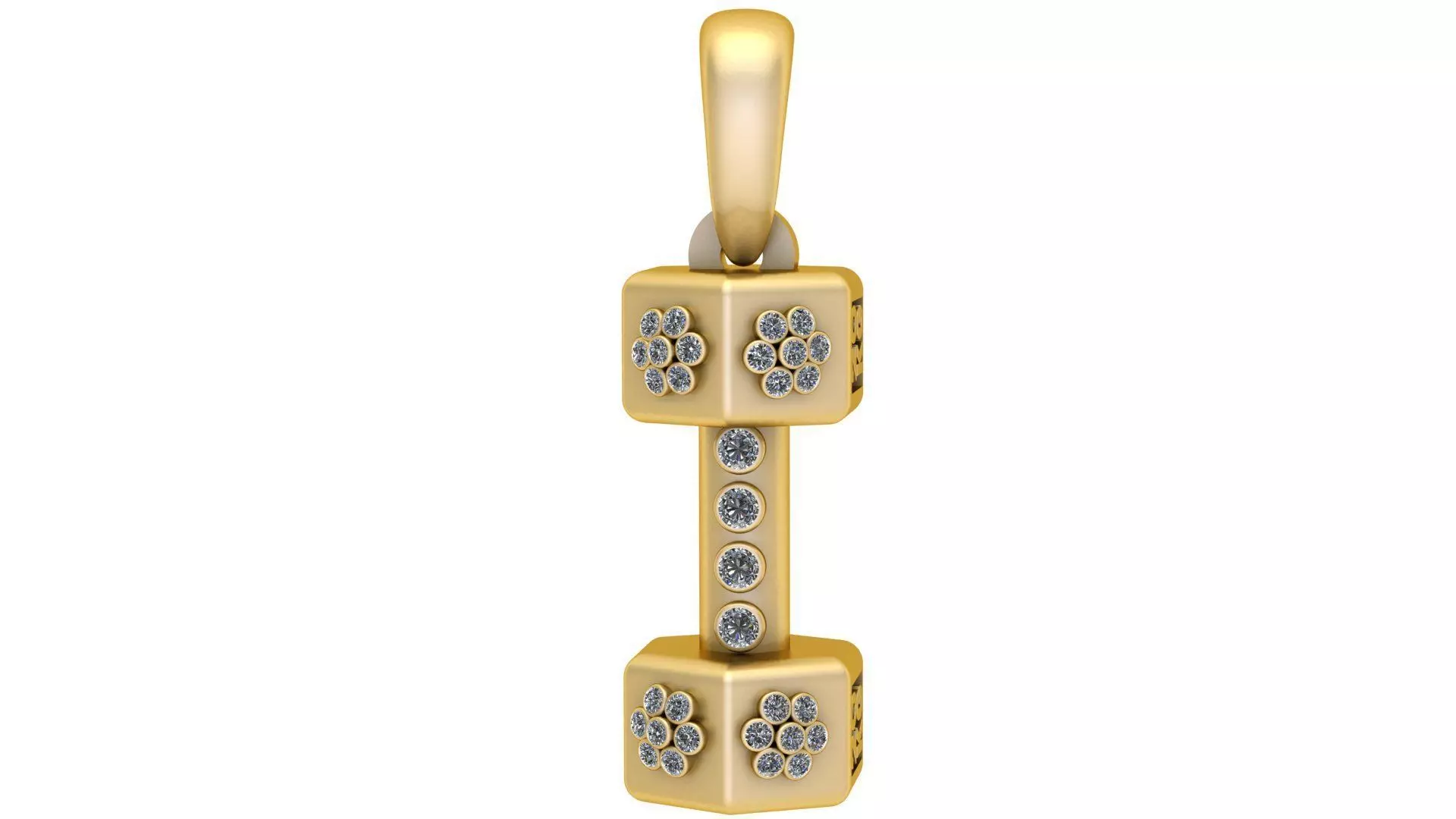 DUMBBELL PENDANT 3D PRINTABLE MODEL 3D print model