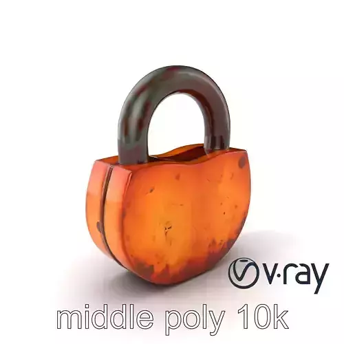 Rusted Metal Old Lock 3D model pack Texture