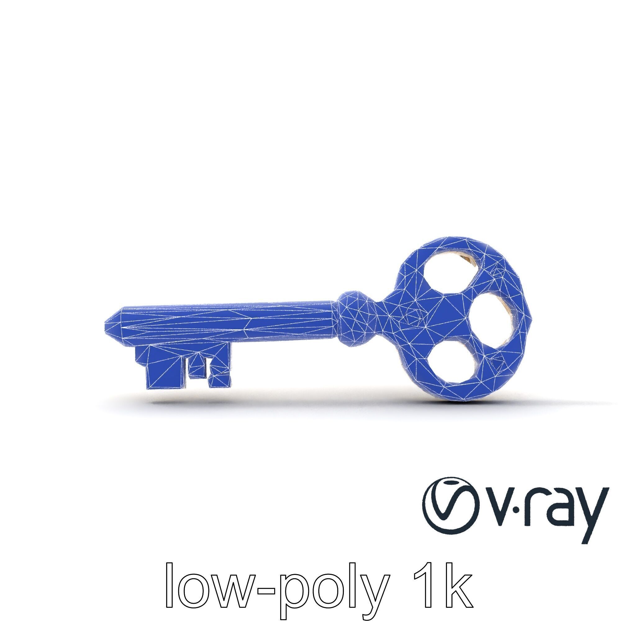 Detailed Ornate Vintage Key model pack Low-poly 3D model_17
