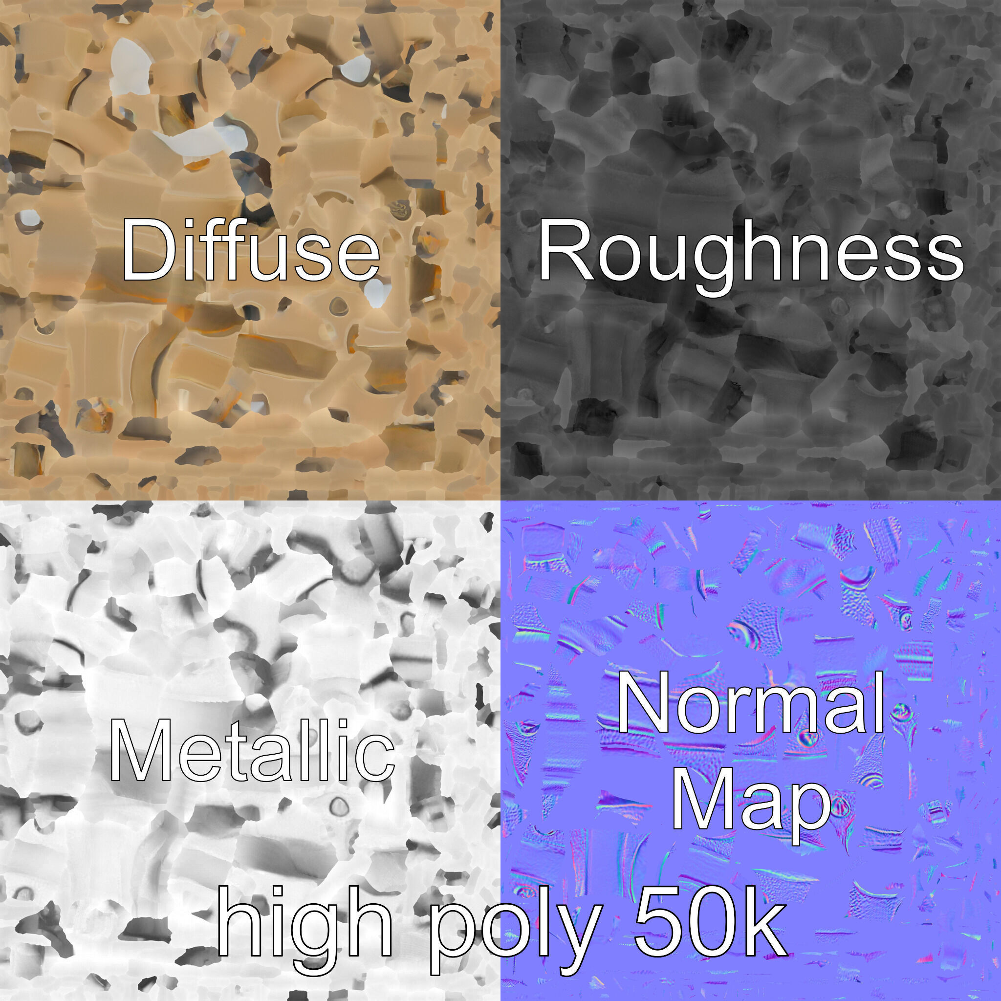 Detailed Ornate Vintage Key model pack Low-poly 3D model_3