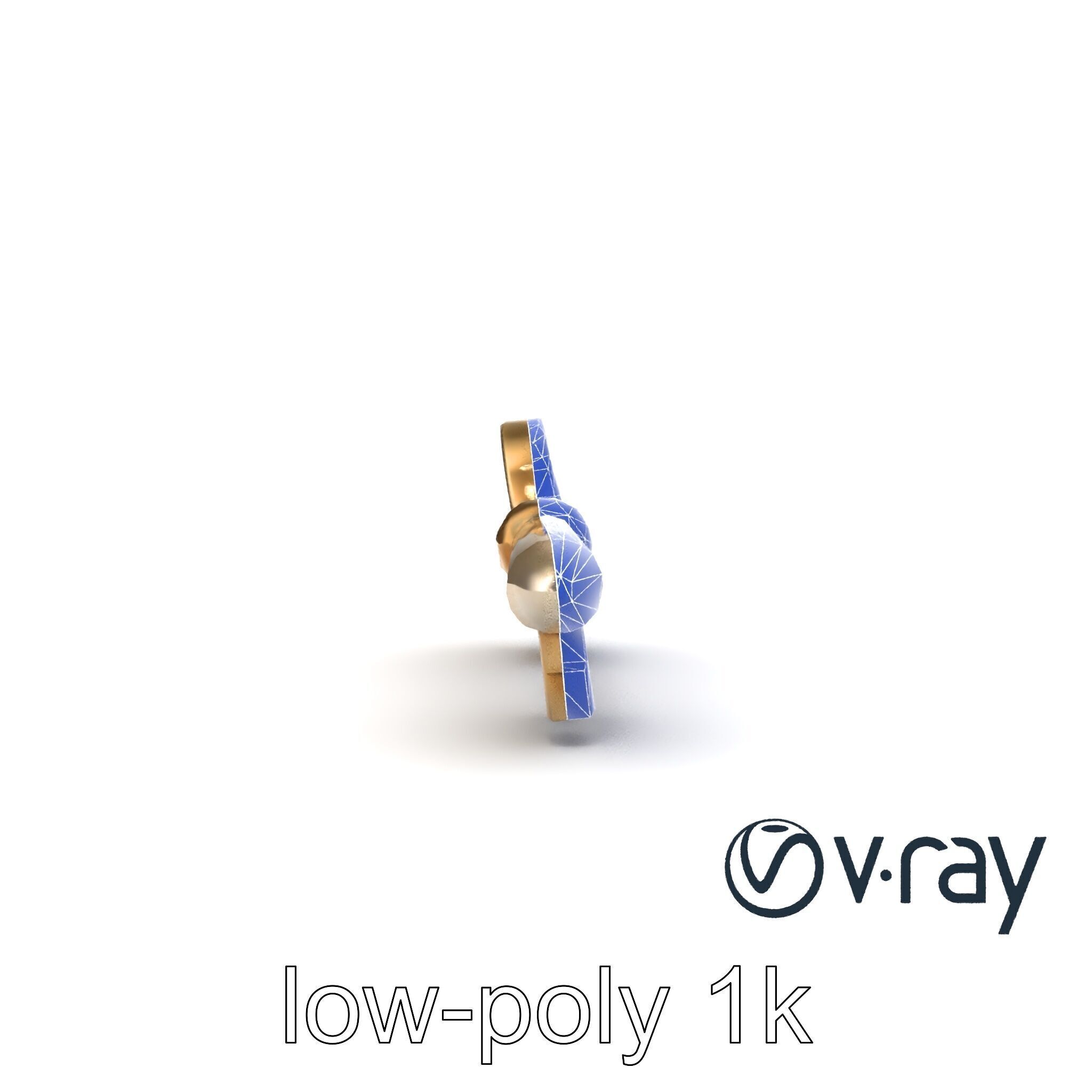 Detailed Ornate Vintage Key model pack Low-poly 3D model_24