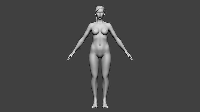 Woman human base-mesh 1