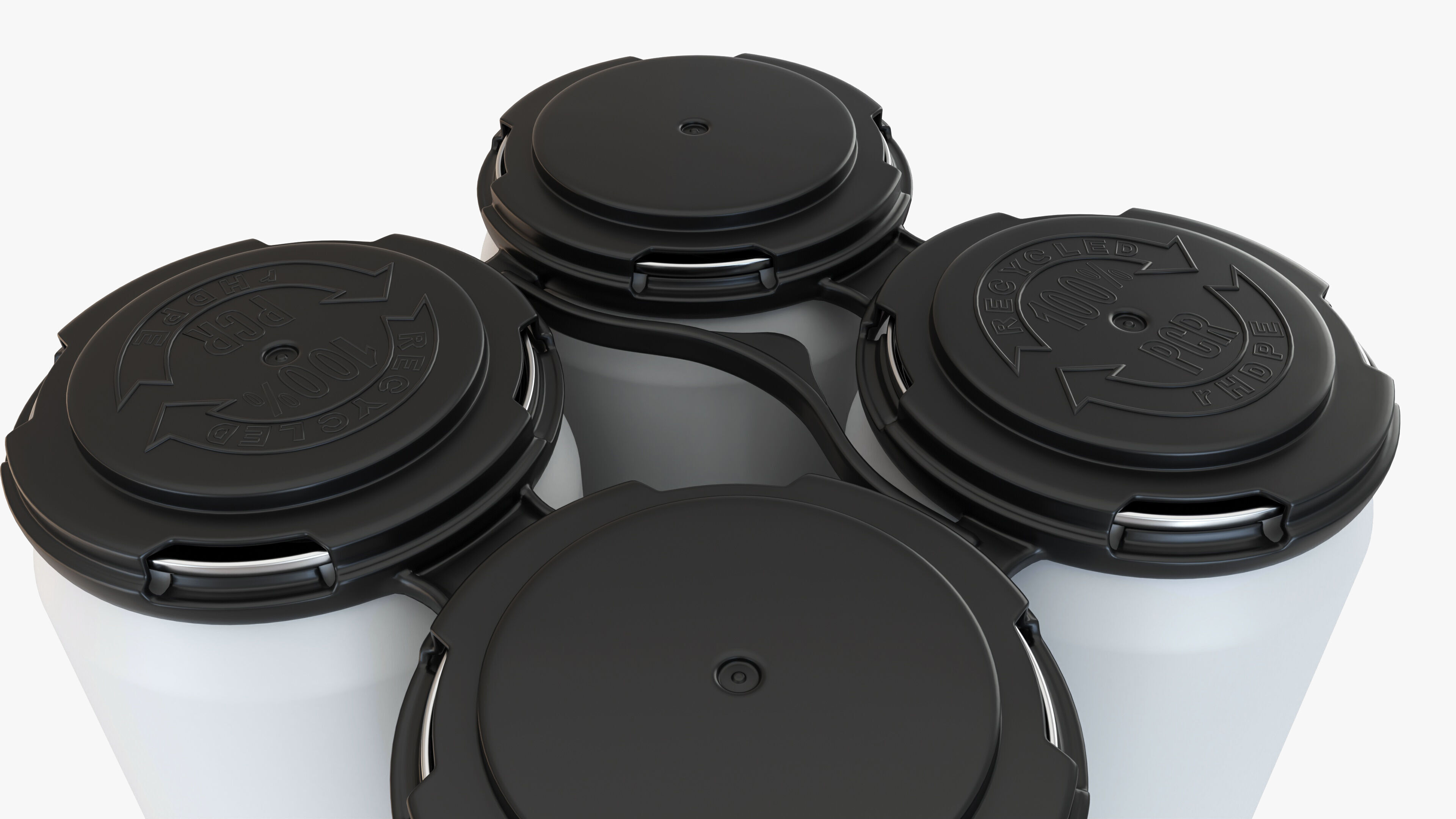 Standard Can 500ml Clip Pak Carrier Handle Quadpak 3D model_3