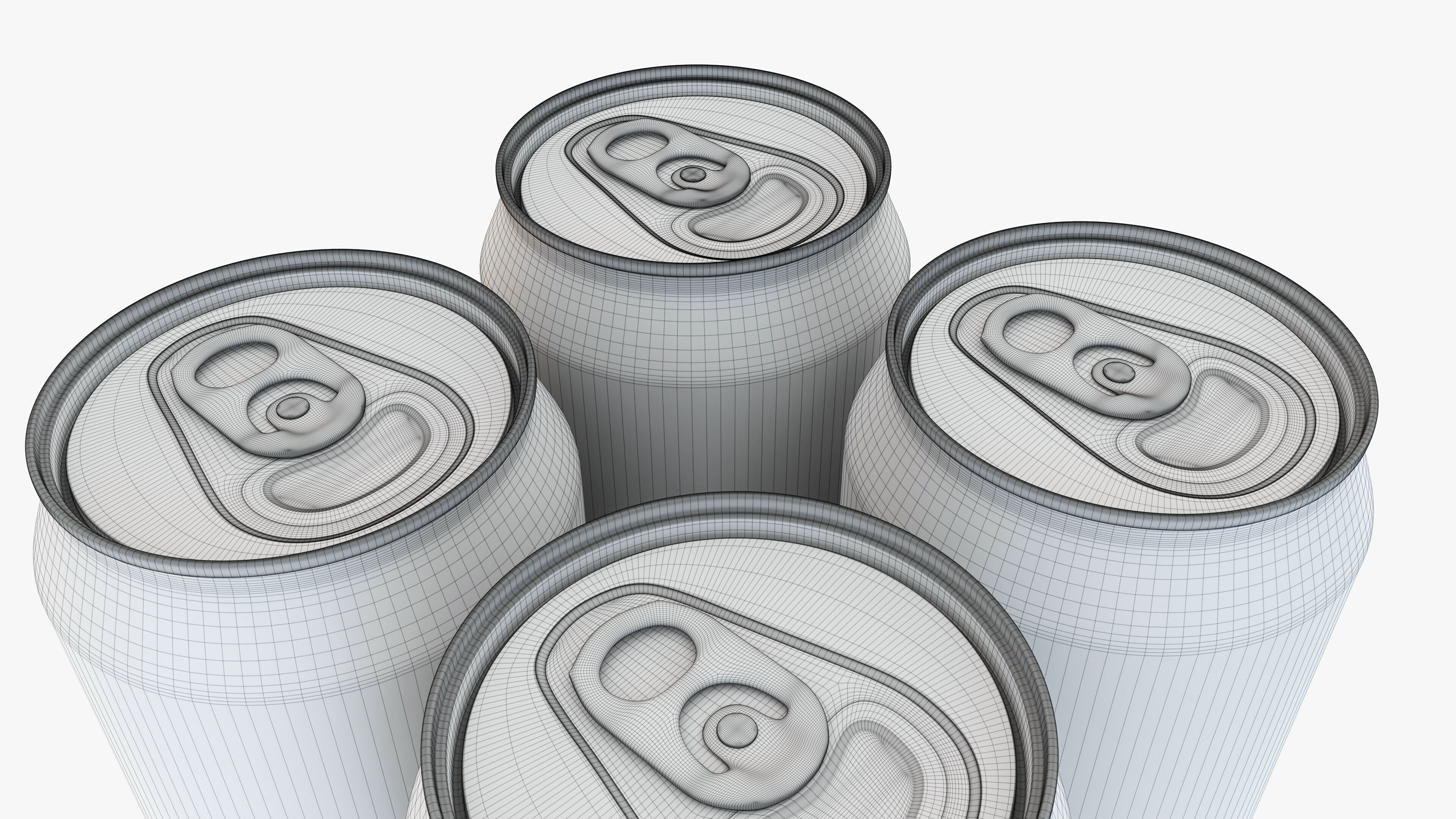 Standard Can 500ml Clip Pak Carrier Handle Quadpak 3D model_9