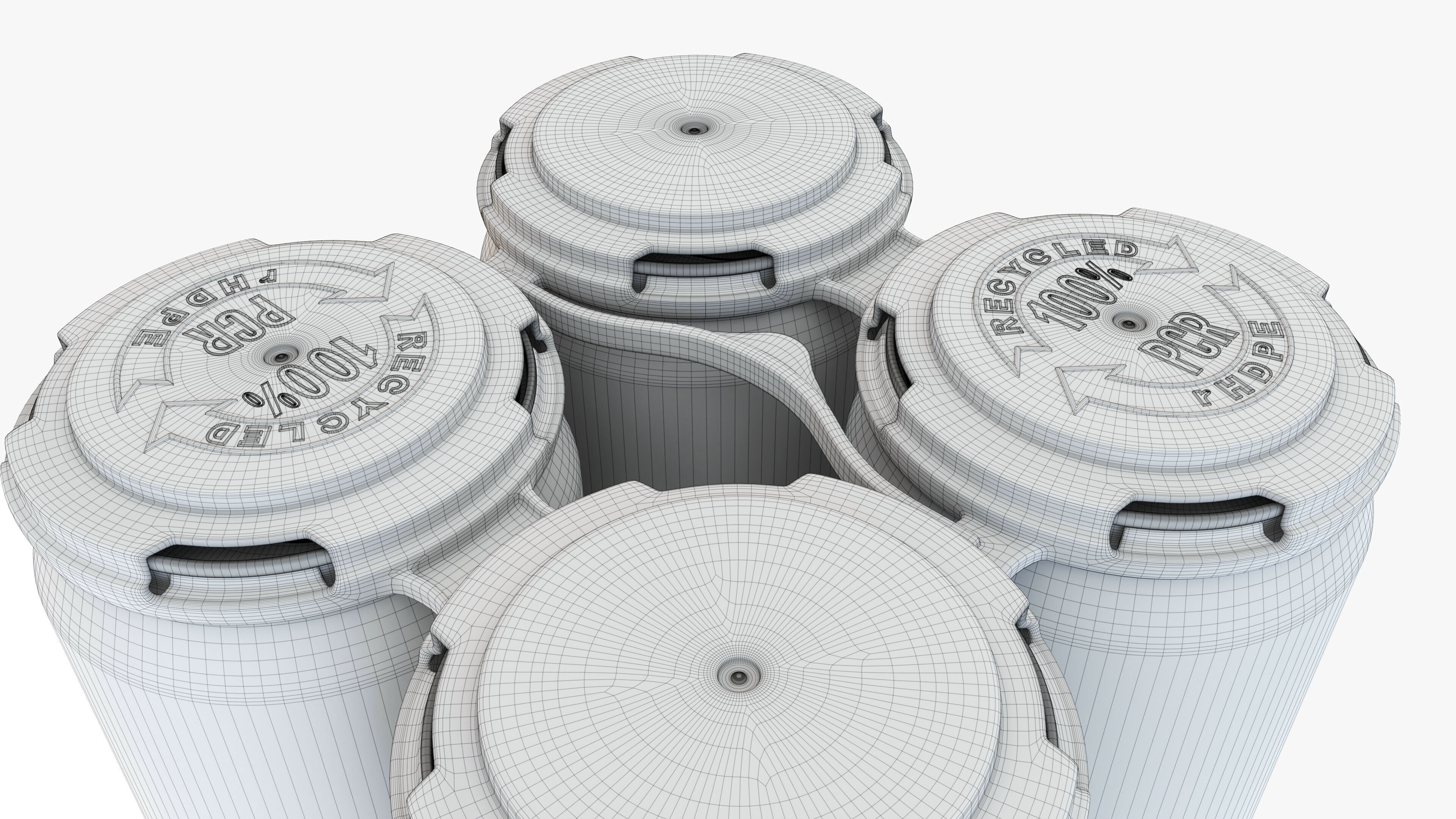 Standard Can 500ml Clip Pak Carrier Handle Quadpak 3D model_8