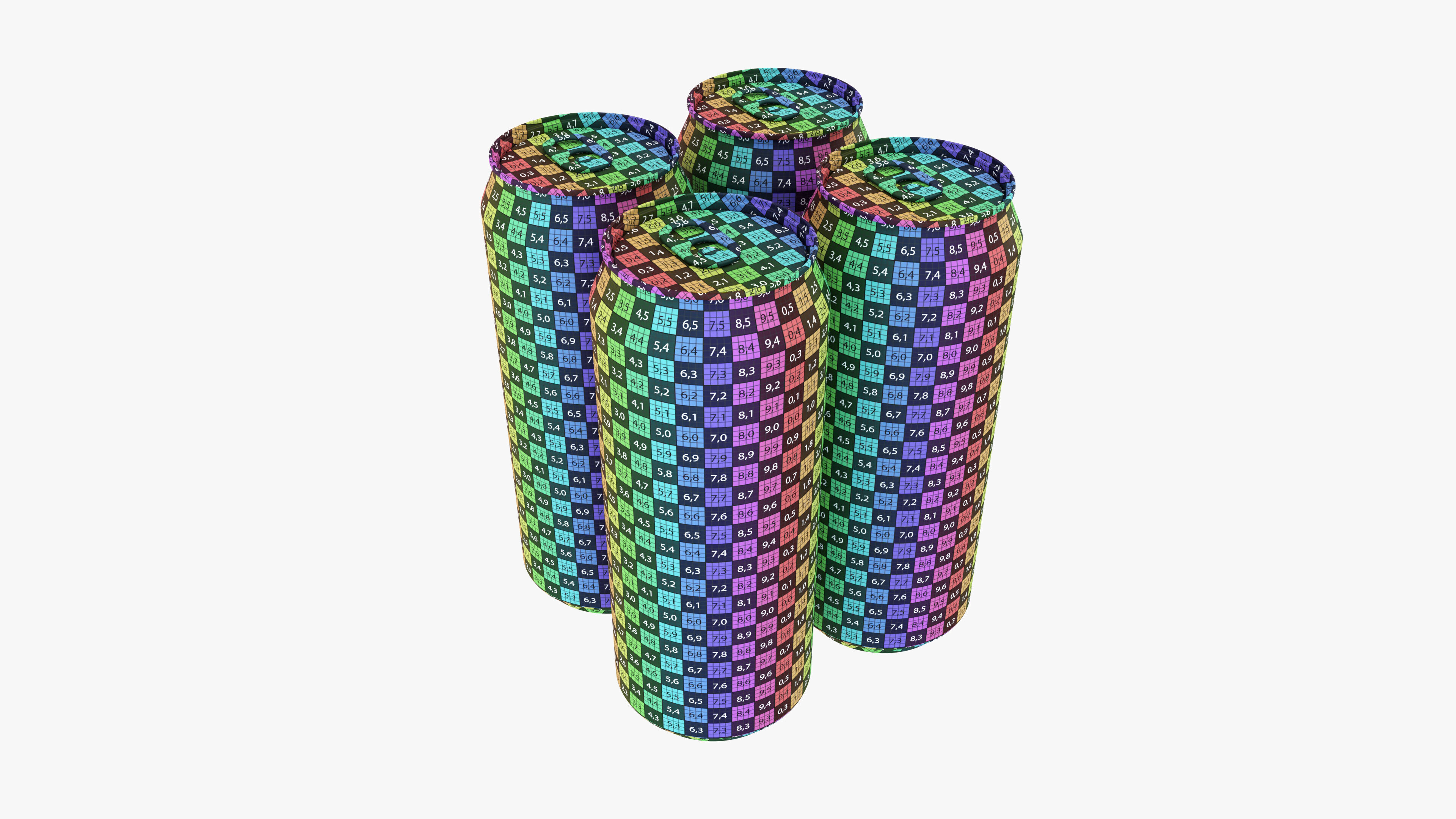 Standard Can 500ml Clip Pak Carrier Handle Quadpak 3D model_11