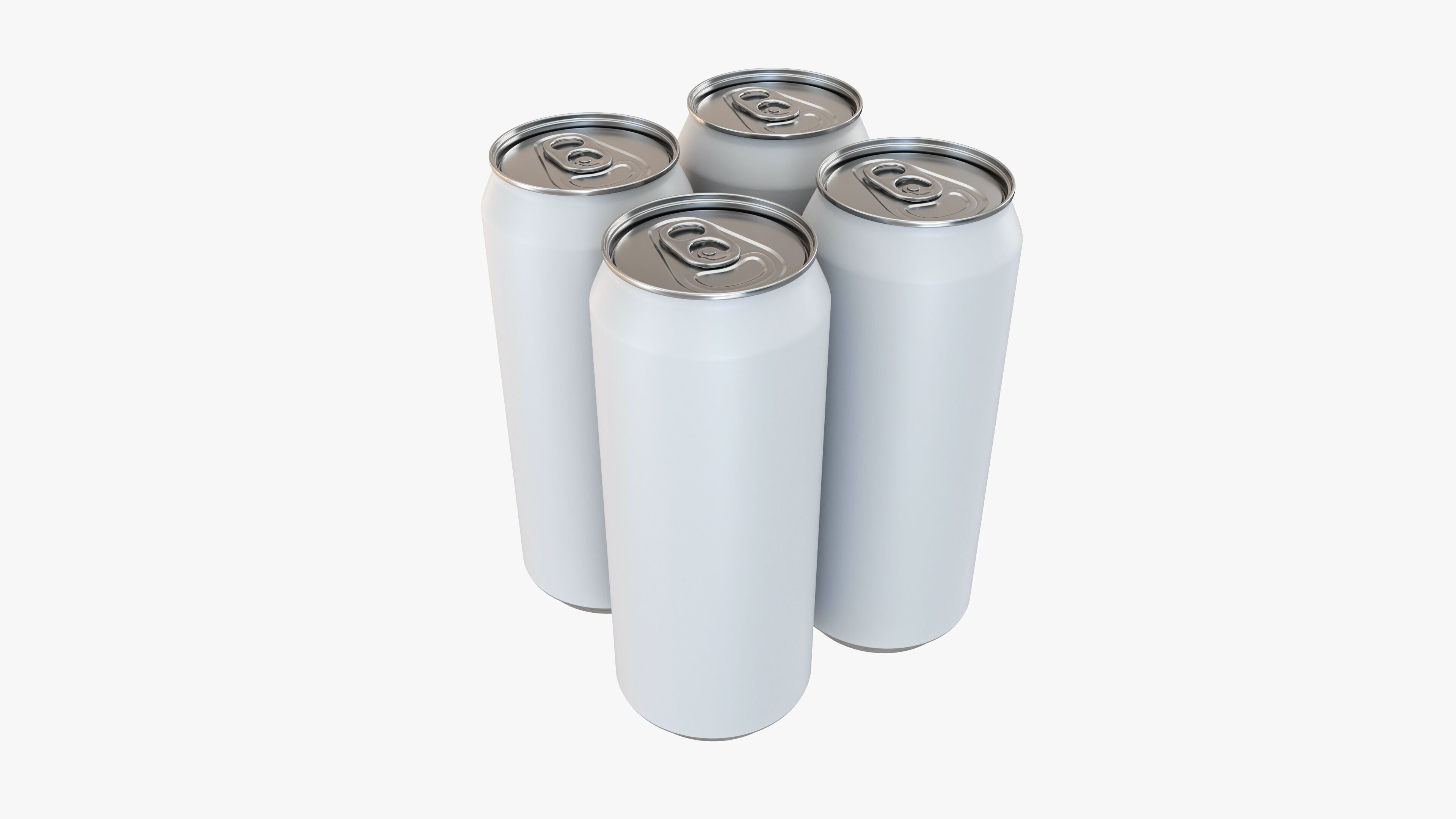 Standard Can 500ml Clip Pak Carrier Handle Quadpak 3D model_1