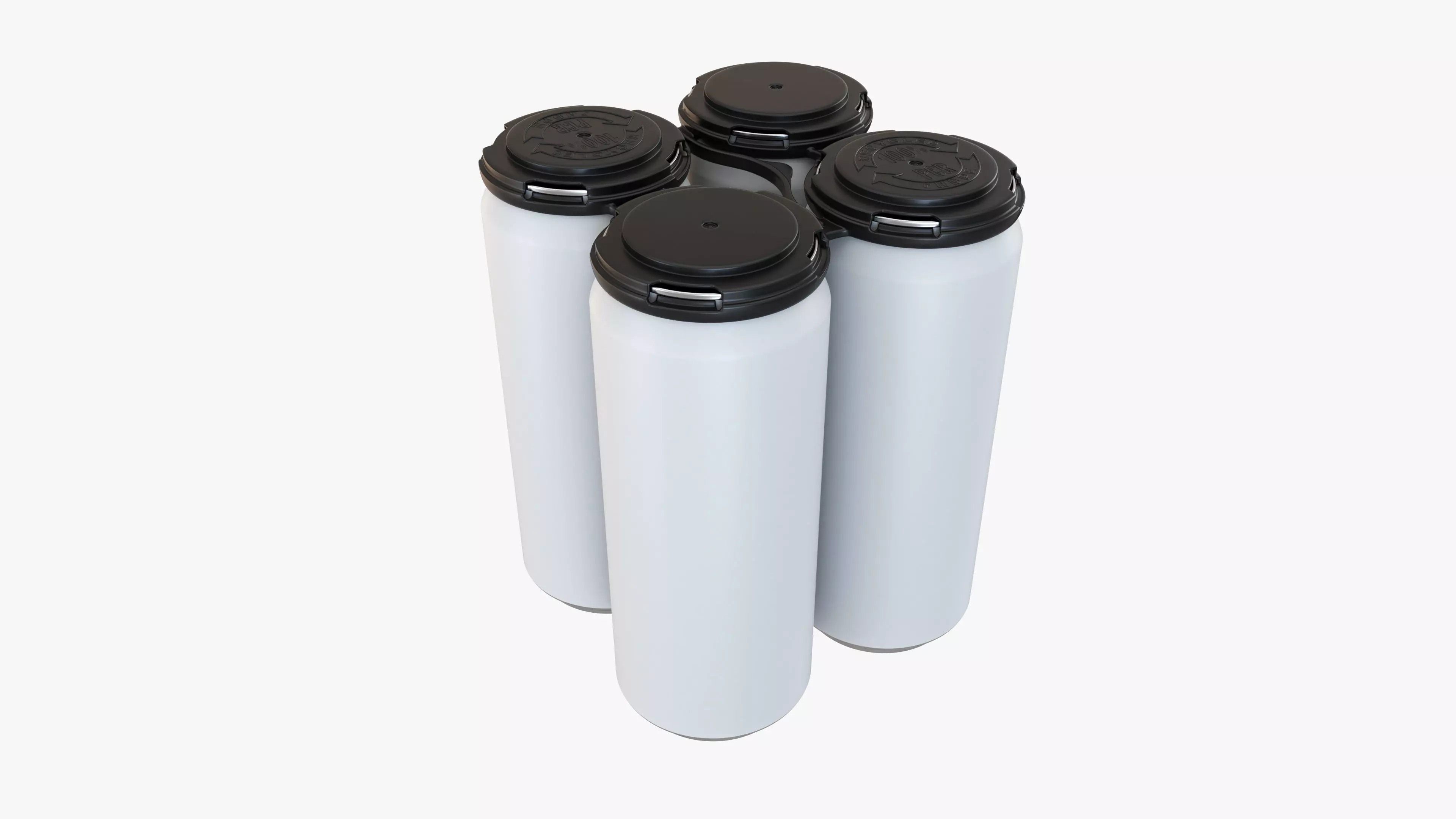 Standard Can 500ml Clip Pak Carrier Handle Quadpak 3D model_0