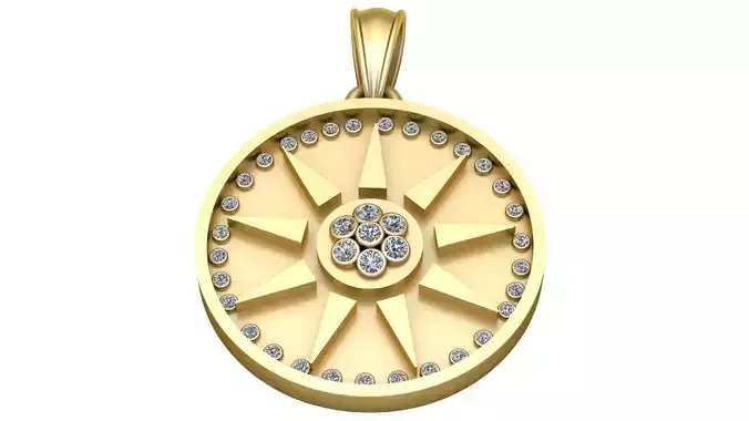 Shining Celestial pendant 3d printable model