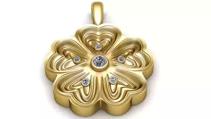 LUXURY FLOWER PENDANT 3D PRINTABLE MODEL 