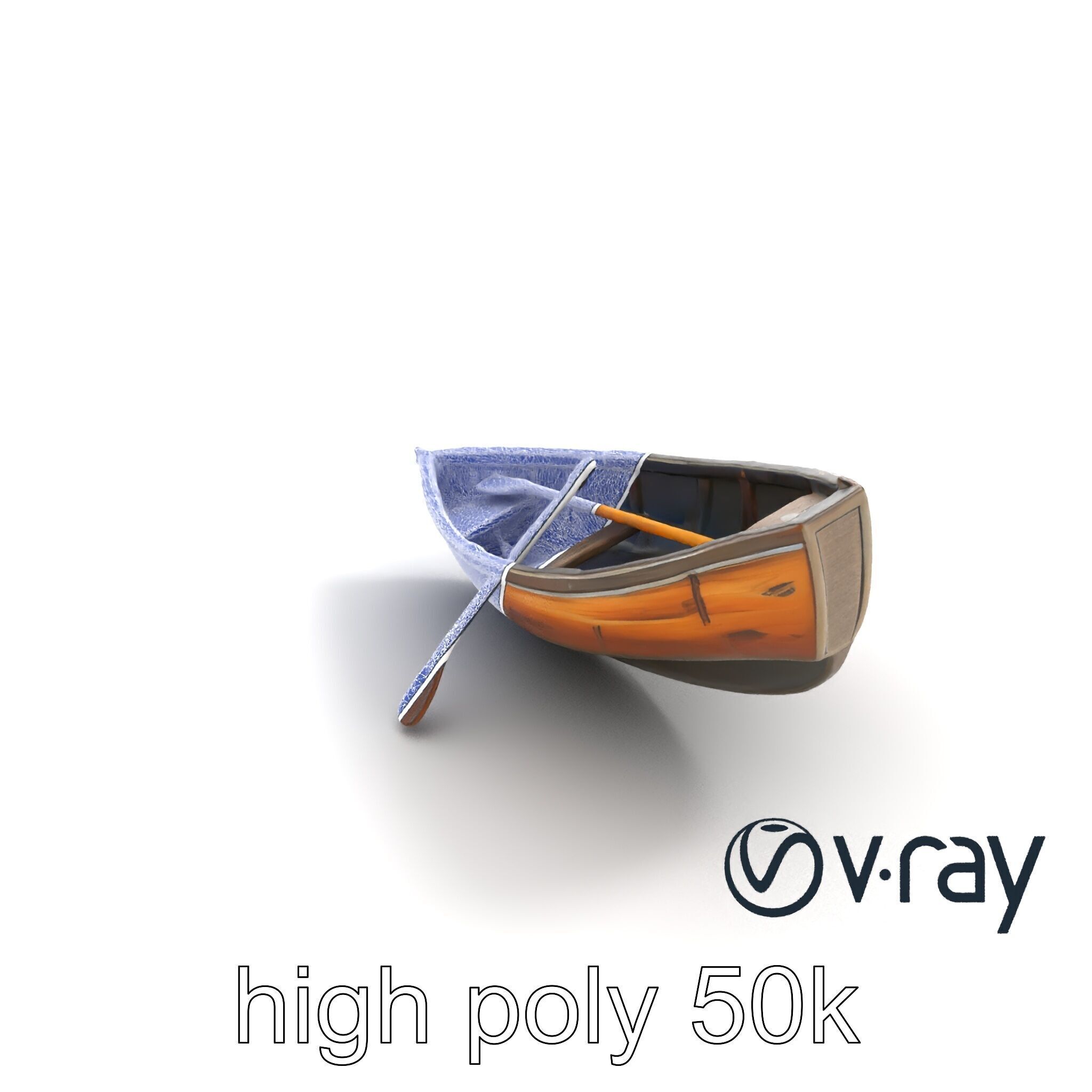 Weathered Rowboat with Oars 3D model pack Low-poly 3D model_18