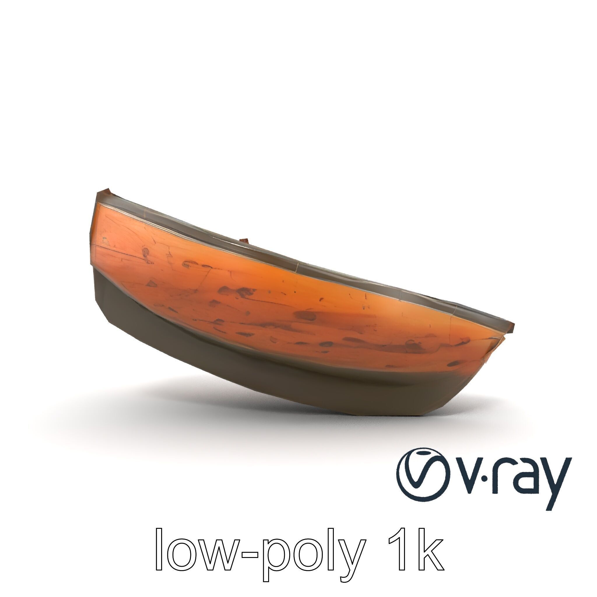 Weathered Rowboat with Oars 3D model pack Low-poly 3D model_13
