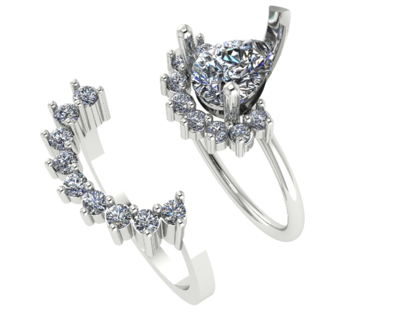 3dm and 3 Stl files 3dm twins ring 3D print model_2