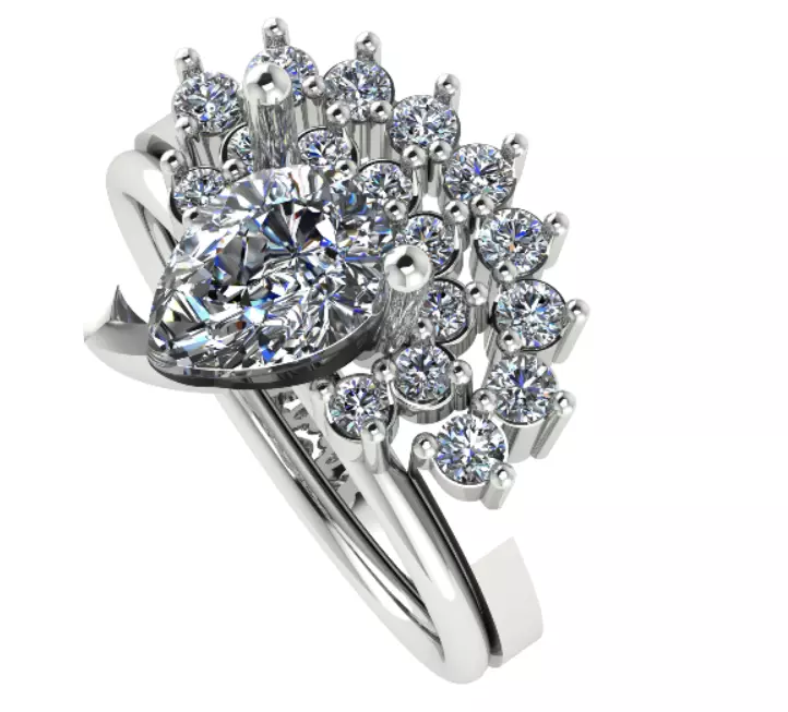 3dm and 3 Stl files 3dm twins ring 3D print model_0