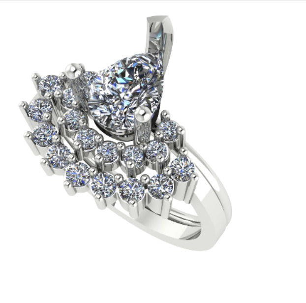 3dm and 3 Stl files 3dm twins ring 3D print model_4