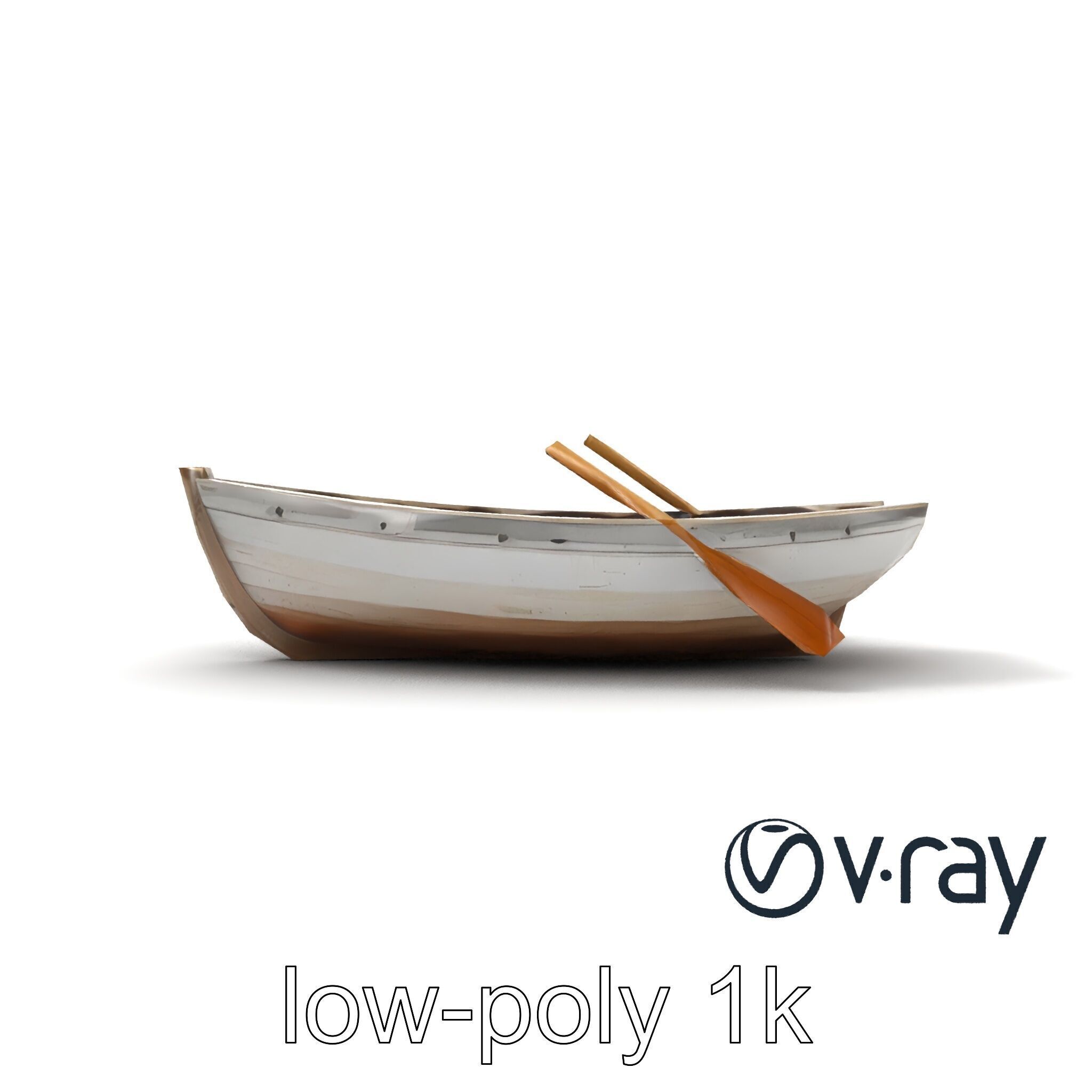 Weathered Wooden Rowboat model pack Low-poly 3D model_23