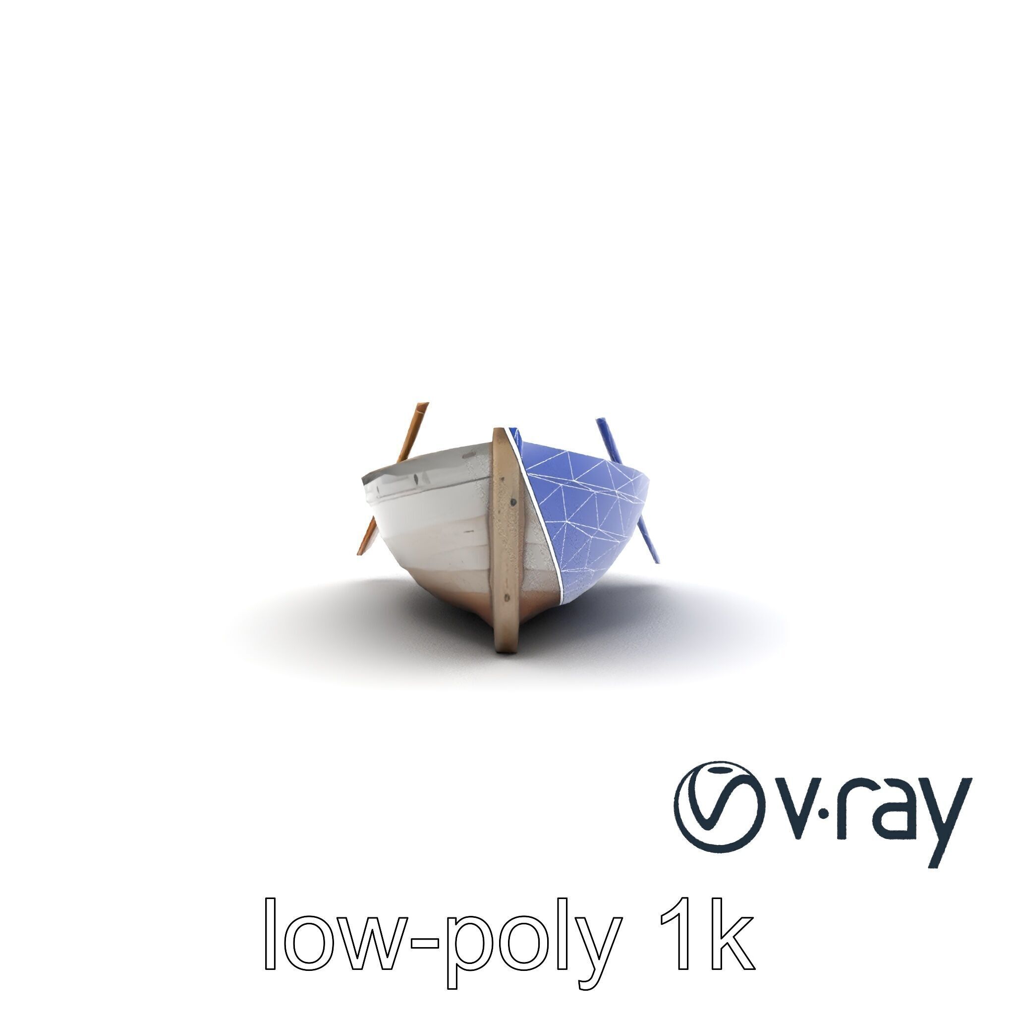 Weathered Wooden Rowboat model pack Low-poly 3D model_26