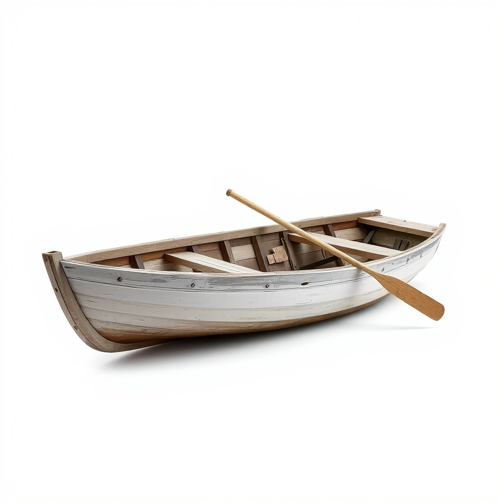 Weathered Wooden Rowboat model pack Low-poly 3D model_3