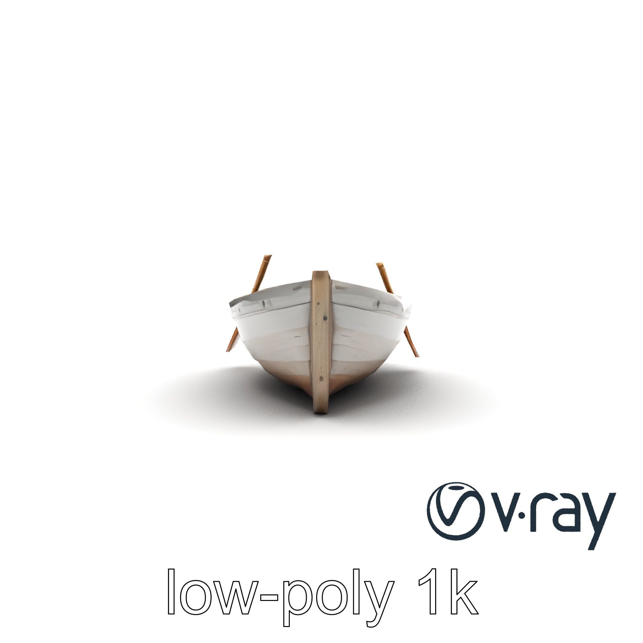 Weathered Wooden Rowboat model pack Low-poly 3D model_14