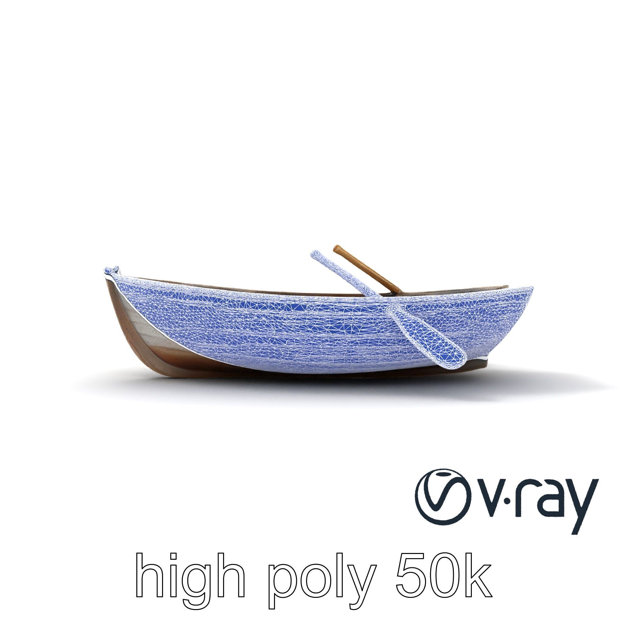 Weathered Wooden Rowboat model pack Low-poly 3D model_24