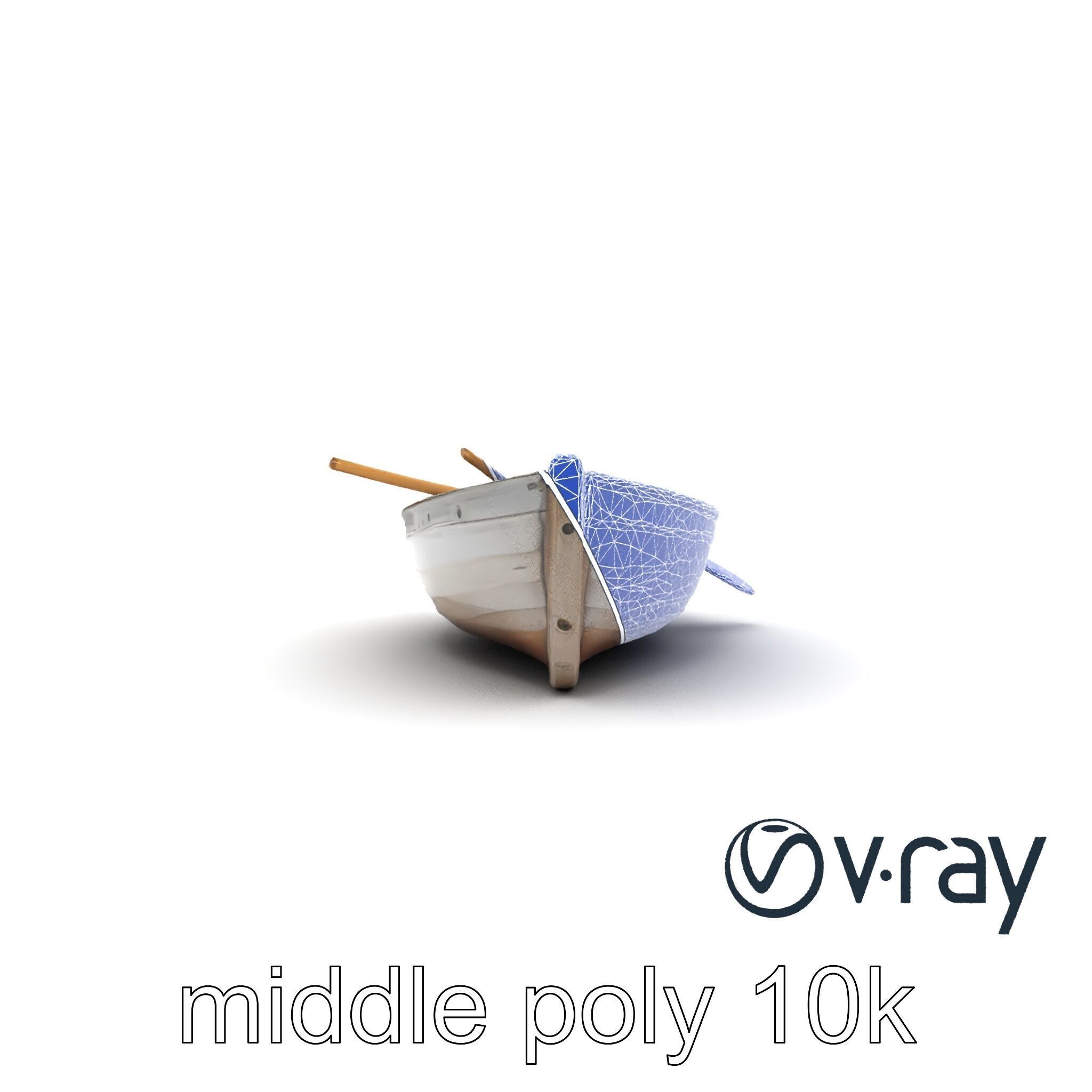 Weathered Wooden Rowboat model pack Low-poly 3D model_29