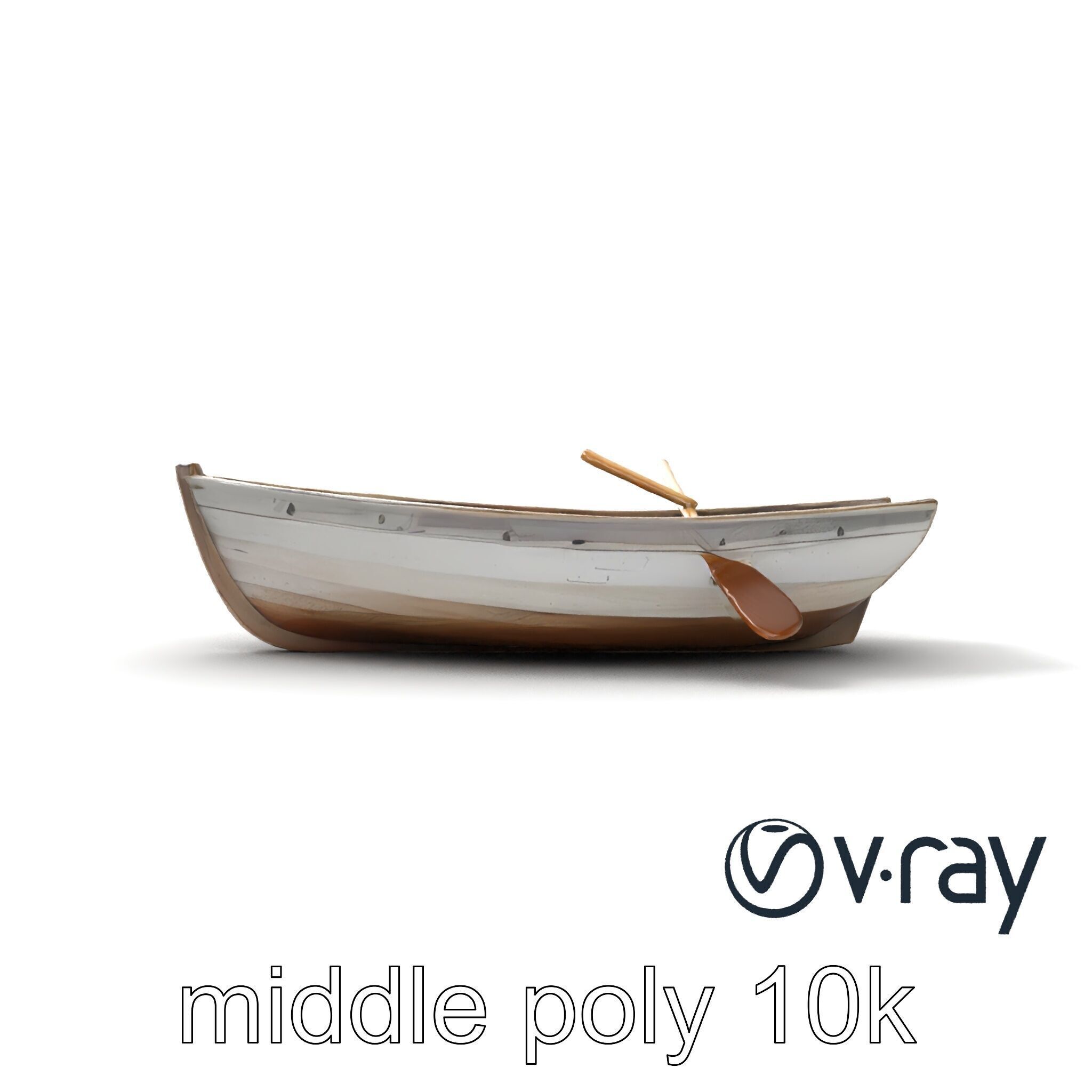 Weathered Wooden Rowboat model pack Low-poly 3D model_20