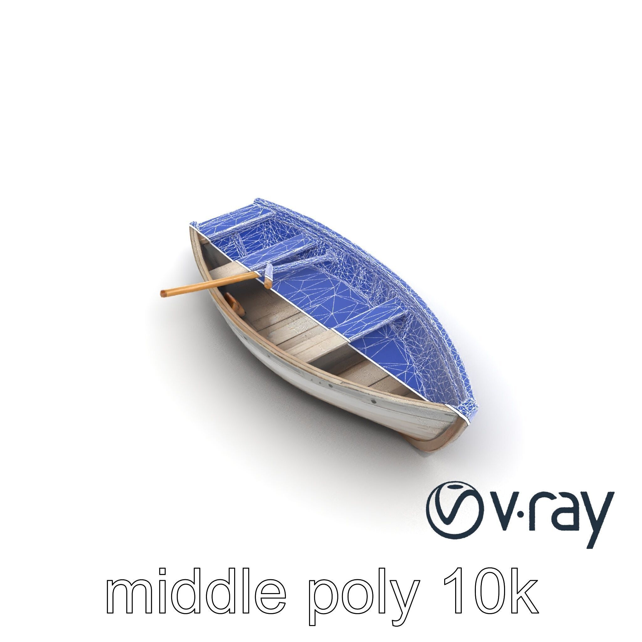 Weathered Wooden Rowboat model pack Low-poly 3D model_21