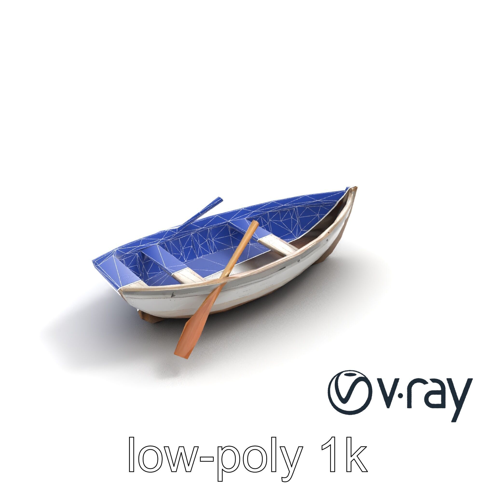 Weathered Wooden Rowboat model pack Low-poly 3D model_18