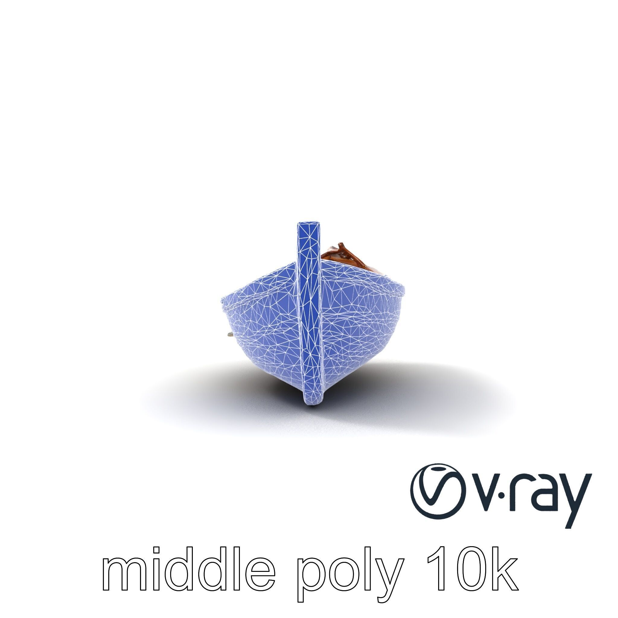 Rustic Rowboat with Oars model pack Low-poly 3D model_28