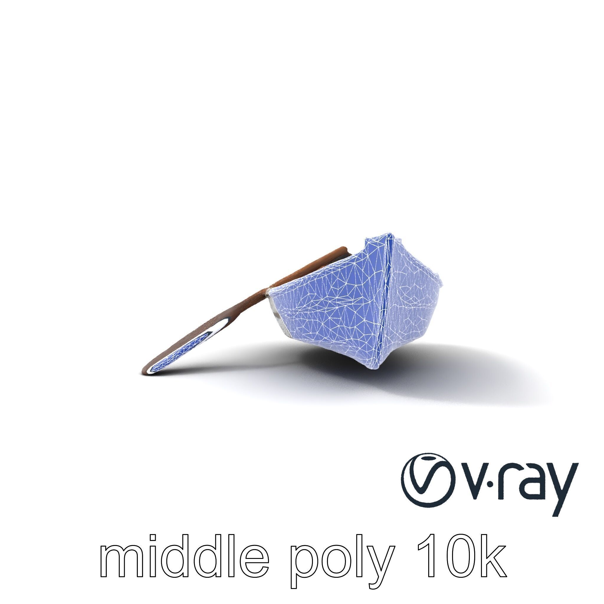 Weathered Rowboat and Oars Historical model pack Low-poly 3D model_23