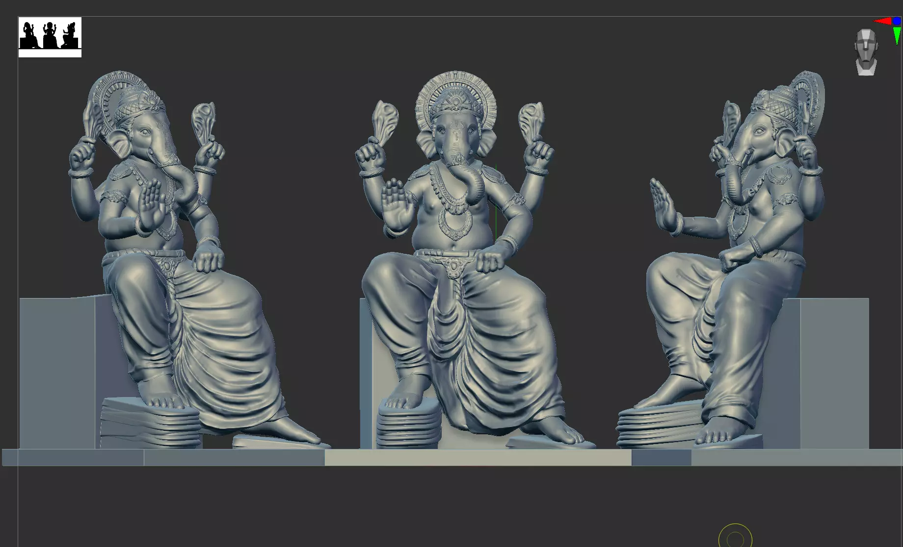 Ganesha Indian God 3D print model