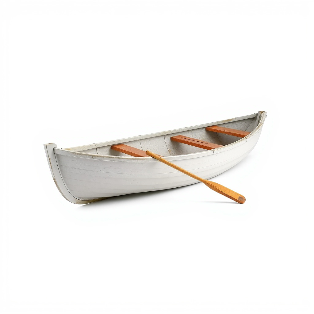Rowboat with Oars Coastal Design model pack Low-poly 3D model_4