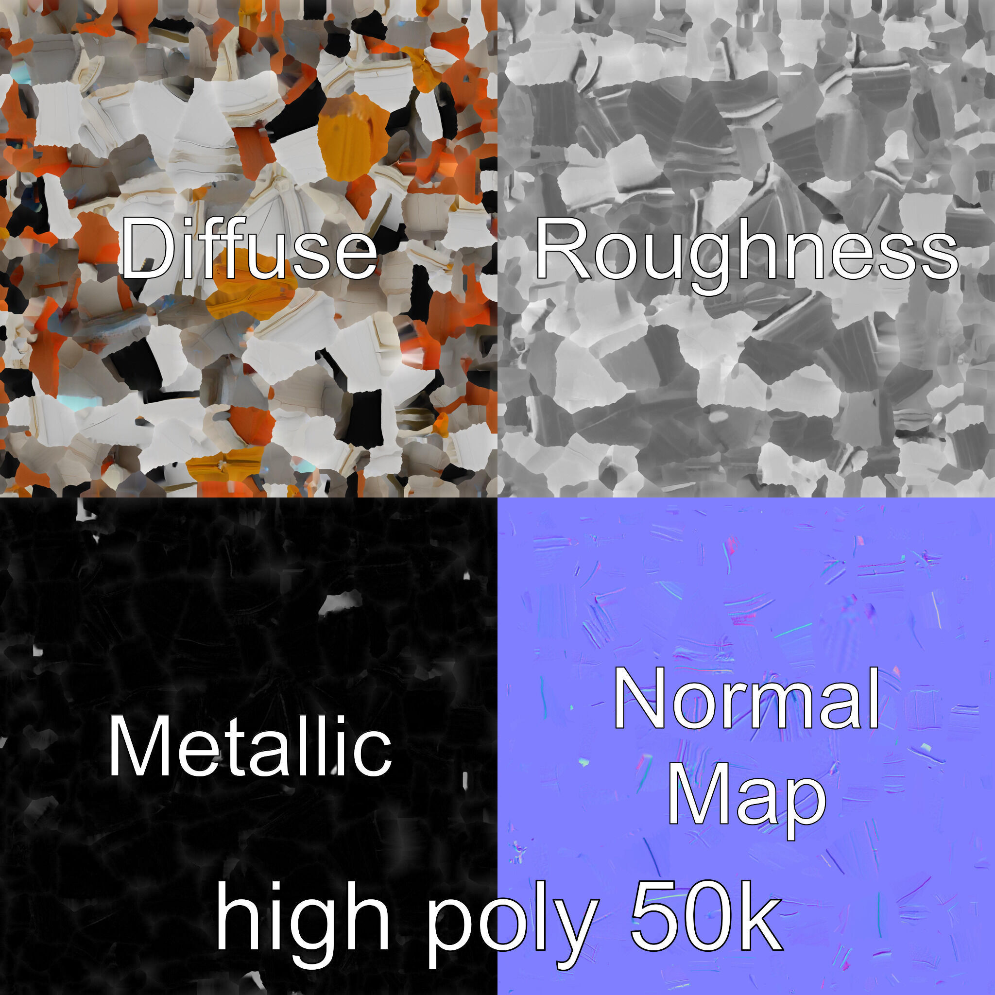 Rowboat with Oars Coastal Design model pack Low-poly 3D model_3