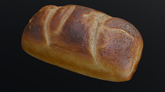 Baked Bread 3D model 5