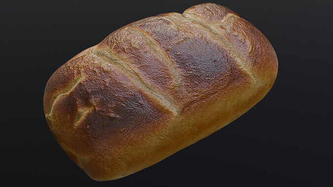 Baked Bread 3D model 4