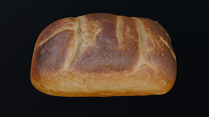 Baked Bread 3D model 6