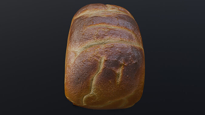 Baked Bread 3D model 7