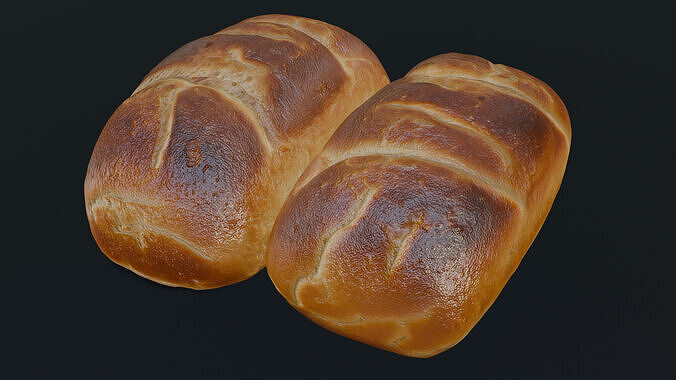 Baked Bread 3D model 2