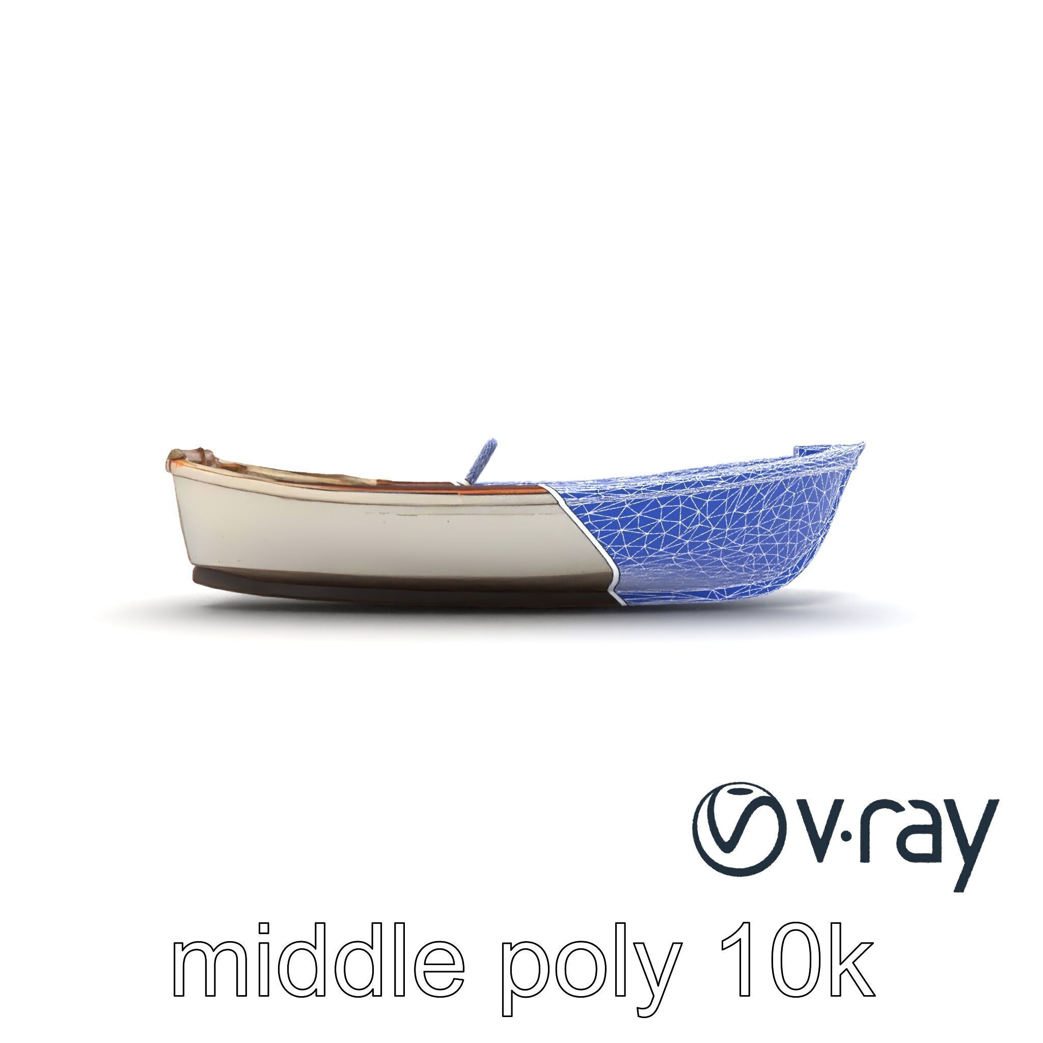 Rustic Rowboat with Oars 3D model pack Low-poly 3D model_23