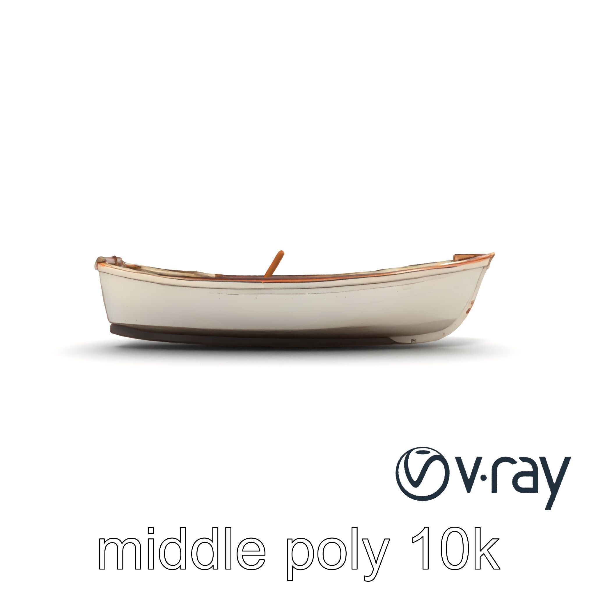 Rustic Rowboat with Oars 3D model pack Low-poly 3D model_20