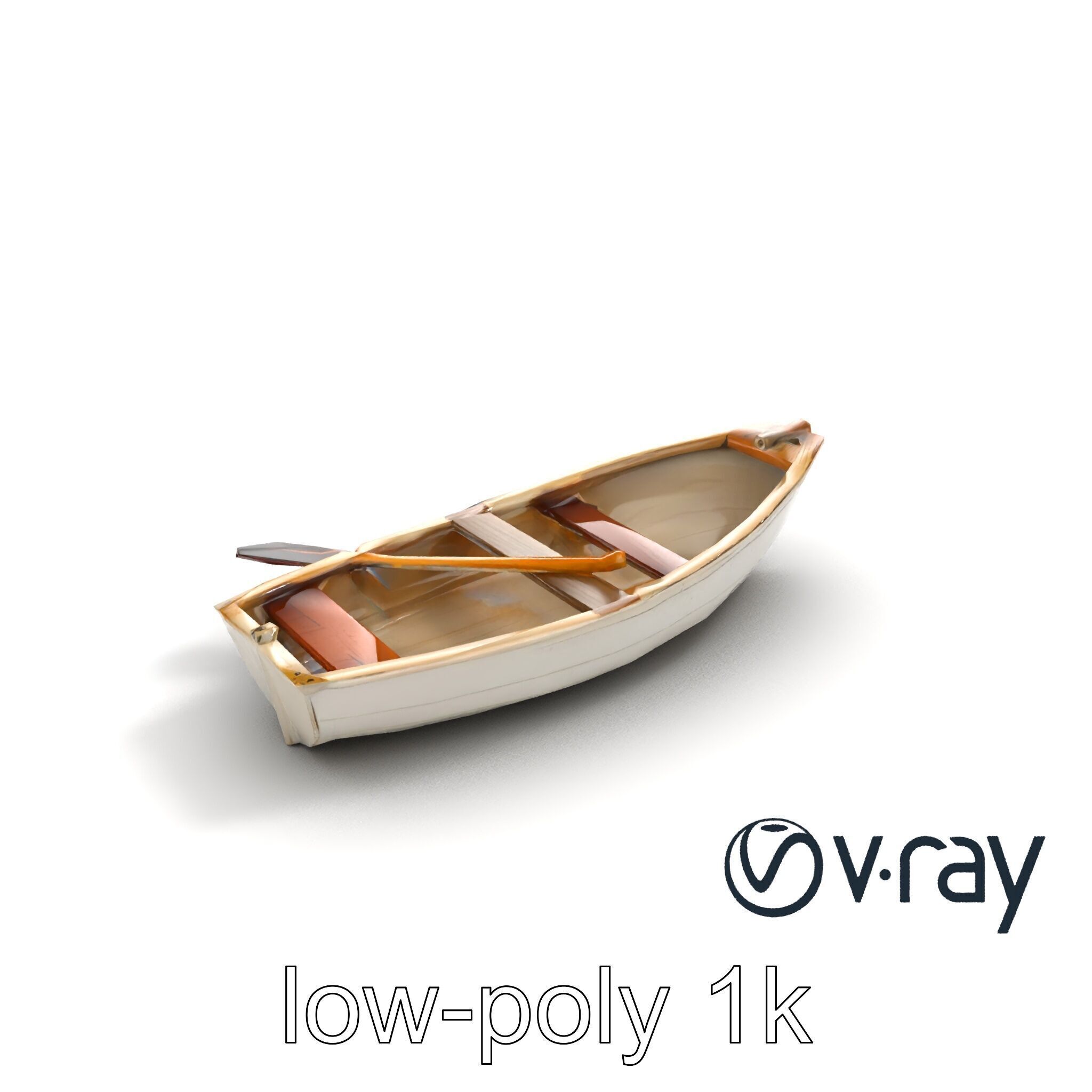 Rowboat Coastal Design model pack Low-poly 3D model_8