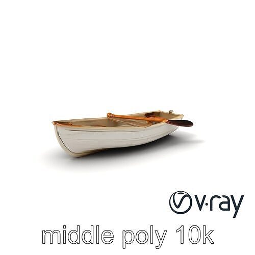 Rowboat Coastal Design model pack Low-poly 3D model
