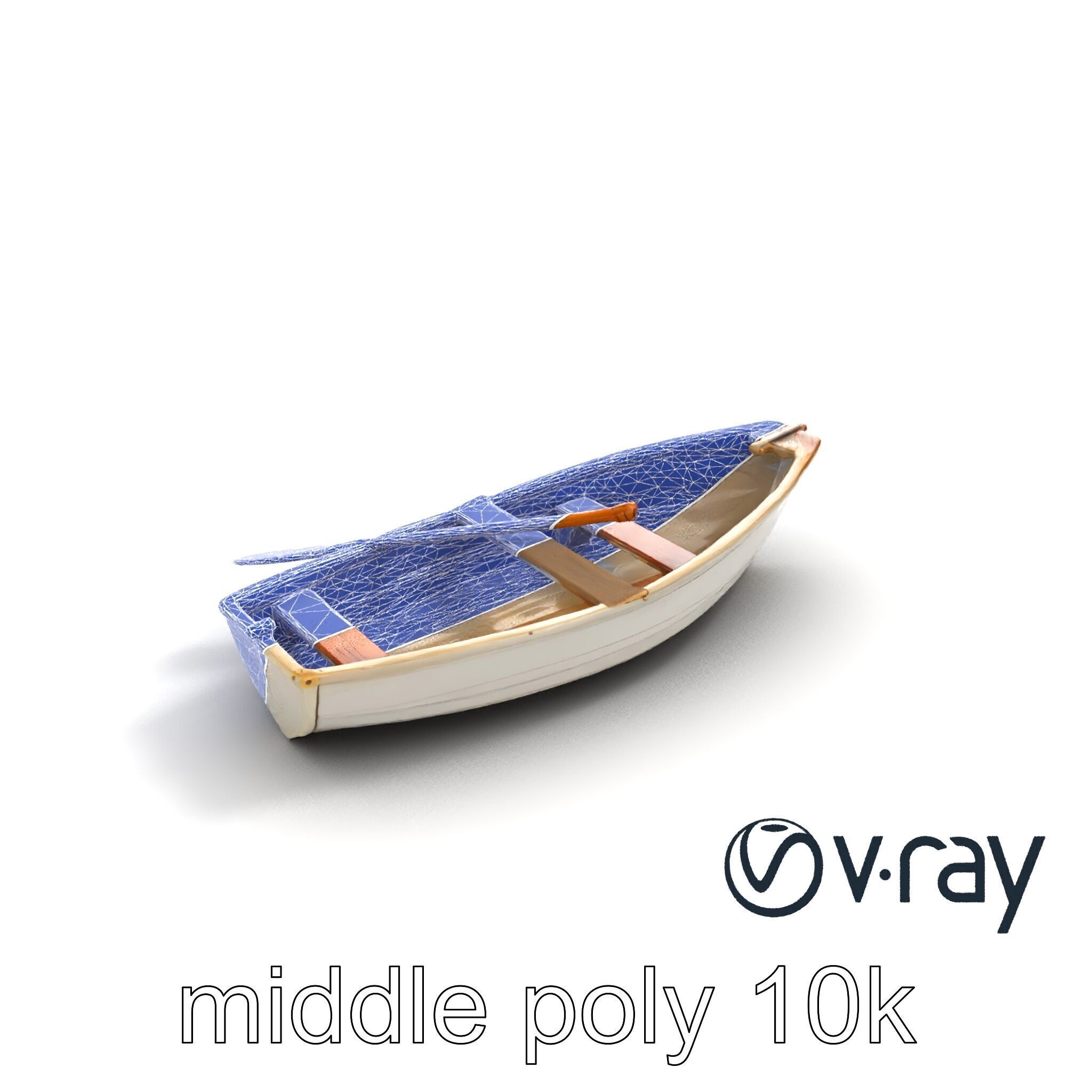Rowboat Coastal Design model pack Low-poly 3D model_10