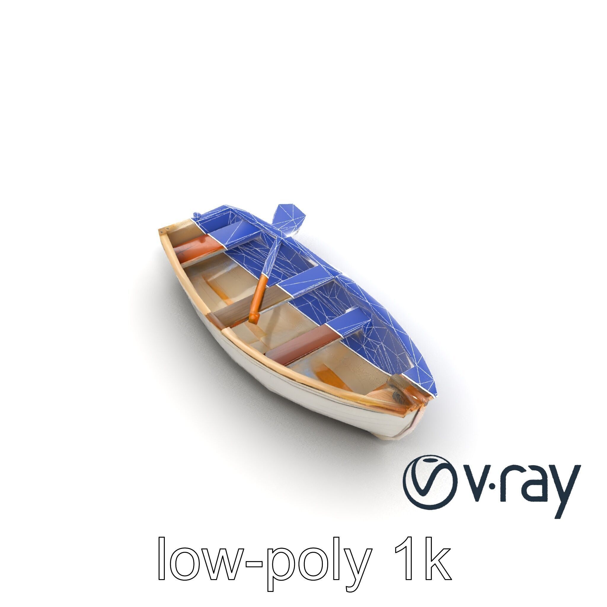 Rowboat Coastal Design model pack Low-poly 3D model_27