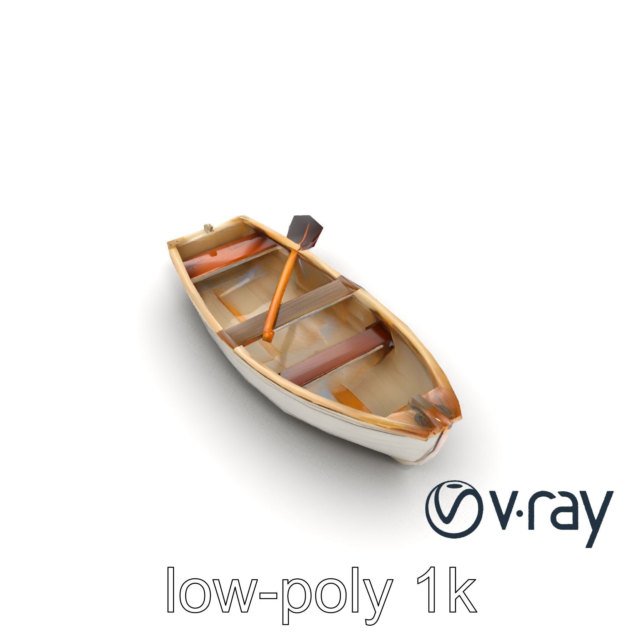 Rowboat Coastal Design model pack Low-poly 3D model_11