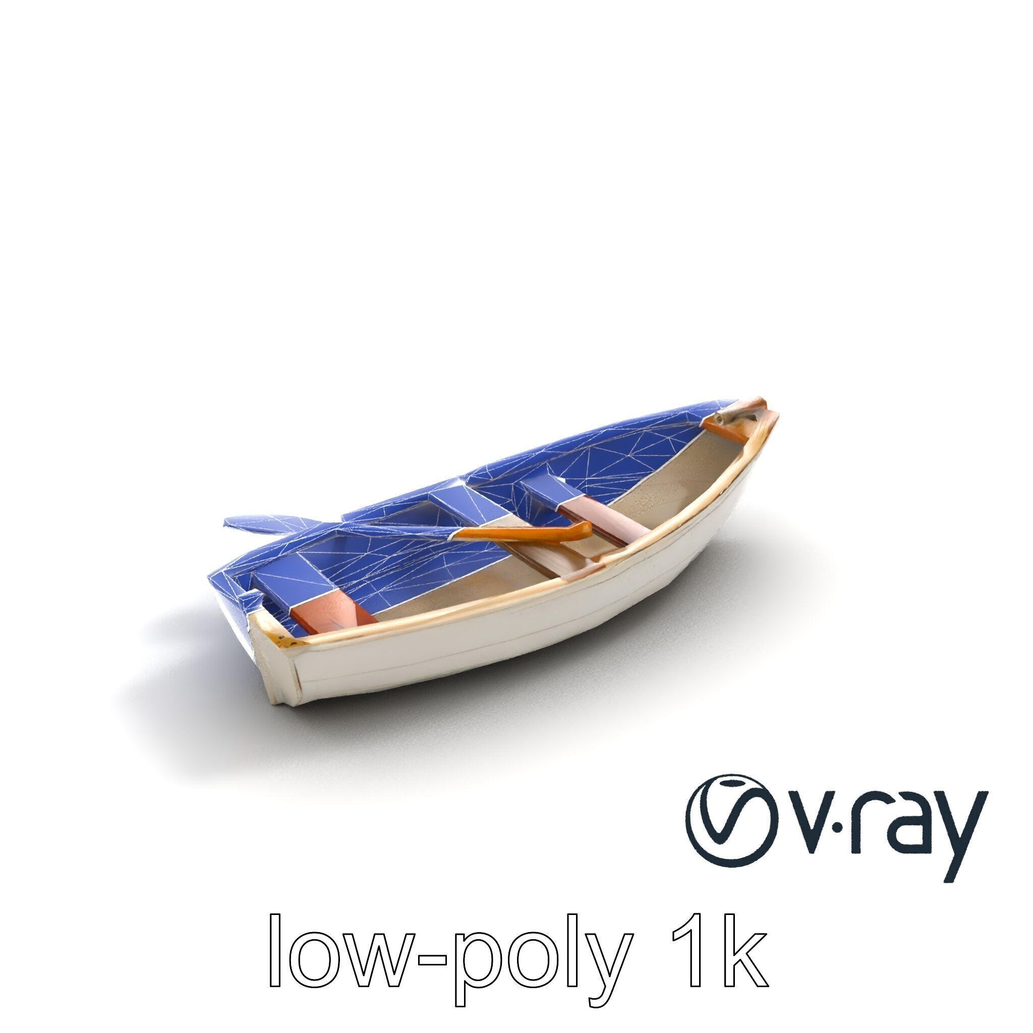 Rowboat Coastal Design model pack Low-poly 3D model_15